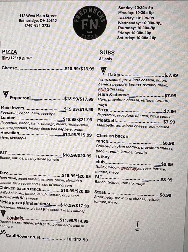 FredNecks Pizza Pepperoni